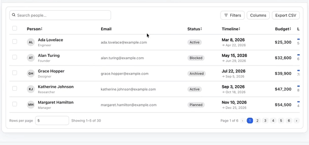 base-ui Column management