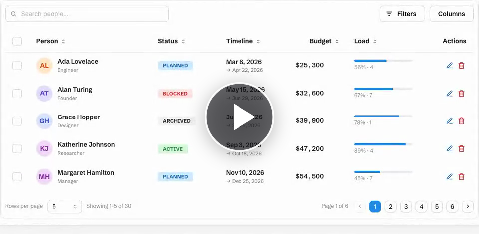 @adapttable/mantine — a Mantine data table built on AdaptTable